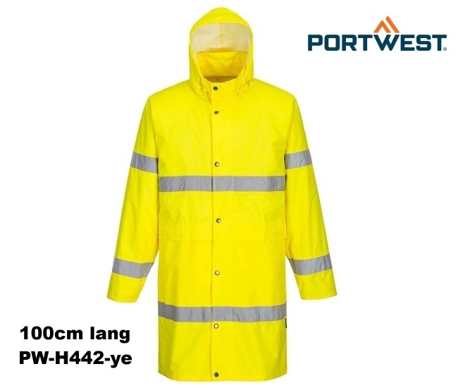 Warnschutz Regenmantel leicht PORTWEST® gelb 100 cm