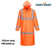 Warnschutz Regenmantel lang PORTWEST® orange 122 cm