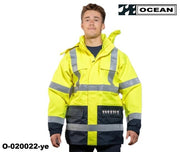 Multinorm Protect Warnschutz Parka Jacke Ocean gelb marine