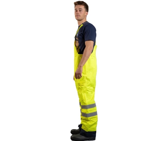 Multinorm Protect Warnschutz Latzhose Ocean gelb marine