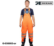 Multinorm Protect Warnschutz Latzhose Ocean orange marine