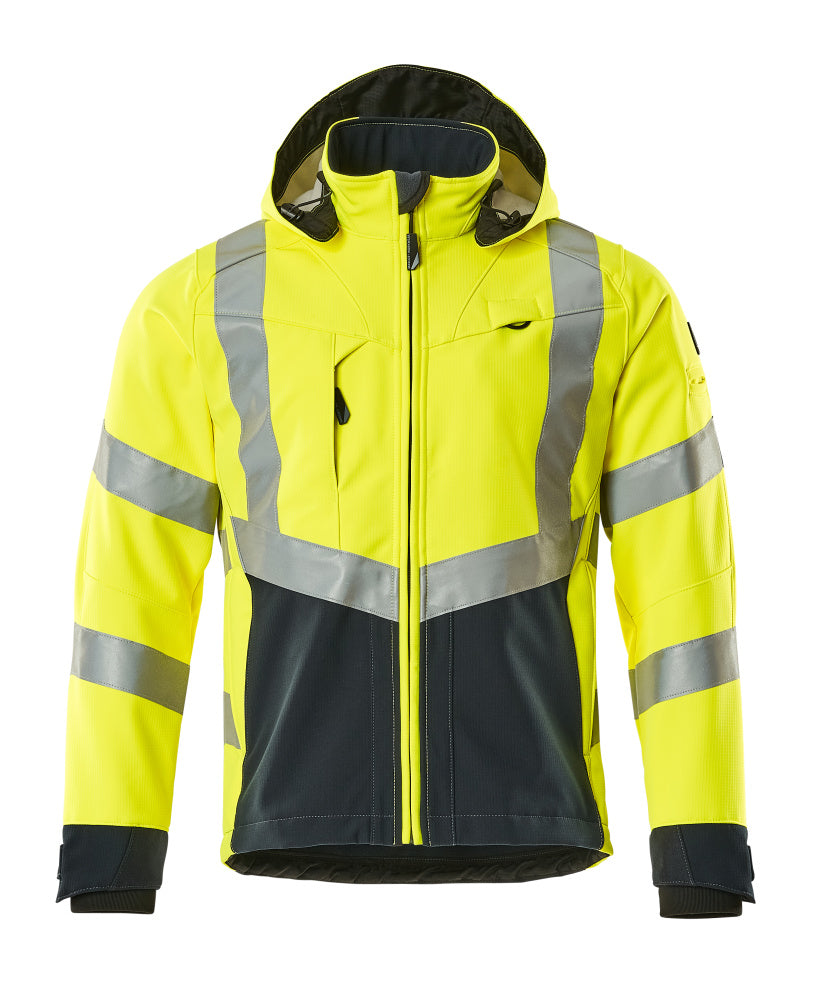 MASCOT Softshelljacke 15502-246 – Hi-vis Gelb/Schwarzblau