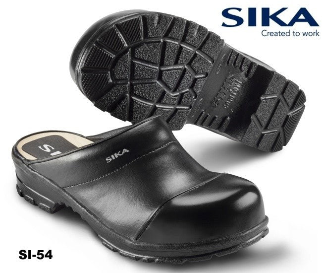 SIKA Berufs-Clog SI-54 COMFORT SB schwarz offen Holzfußbett