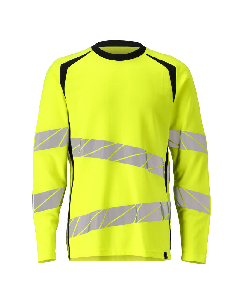 MASCOT Langarmshirt 19081-771, Farbe Hi-vis Gelb/Schwarzblau