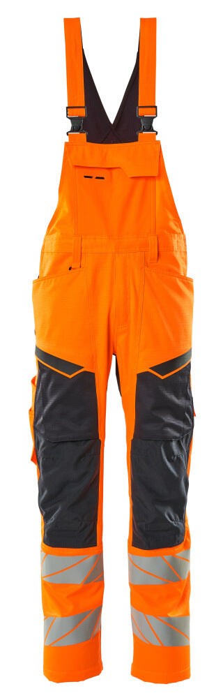 MASCOT Latzhose mit Knietaschen 19569-236, Farbe Hi-vis Orange/Schwarzblau