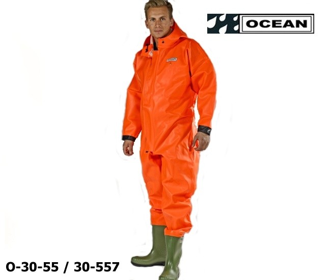 Ganzkörper Schutzanzug orange OCEAN mit angeschweißten Stiefeln - 060050