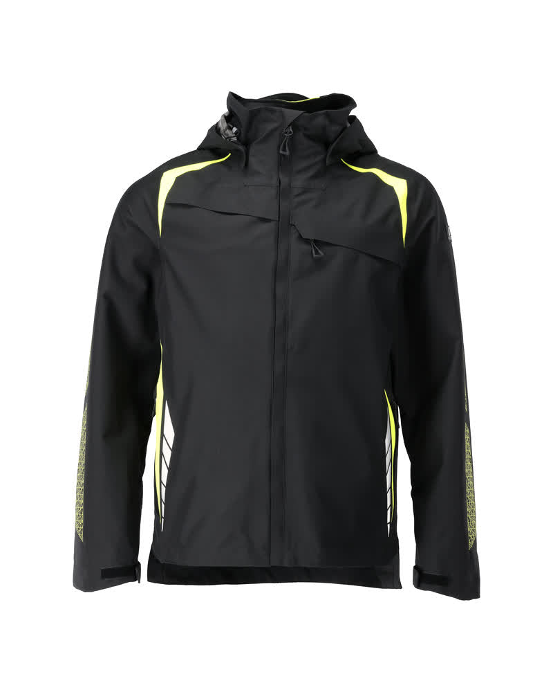 MASCOT Hardshelljacke 23001-231, Farbe Schwarz/Hi-vis Gelb