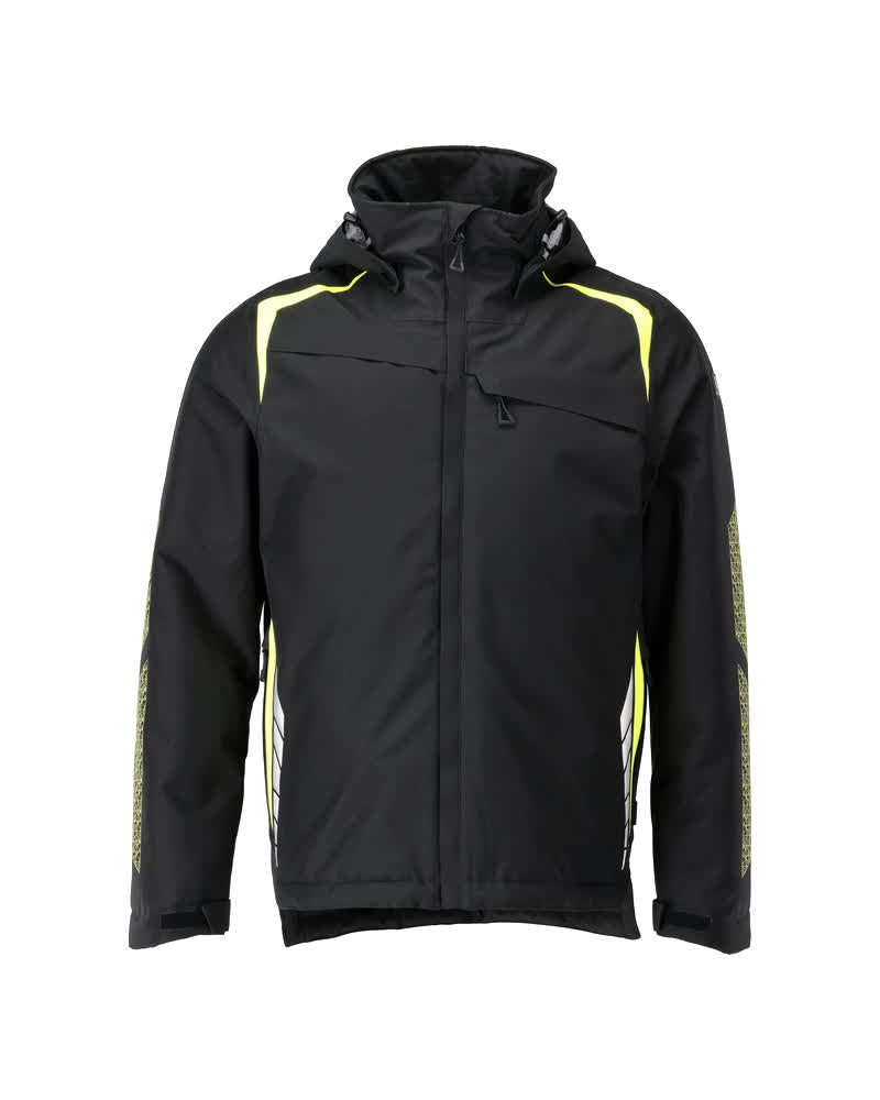 MASCOT Winterjacke 23035-231, Farbe Schwarz/Hi-vis Gelb