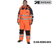 Warnschutz Thermo-Overall HIGH-VIS - OCEAN, Orange - marine 060019
