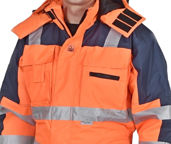 Warnschutz Thermo-Overall HIGH-VIS - OCEAN, Orange - marine 060019
