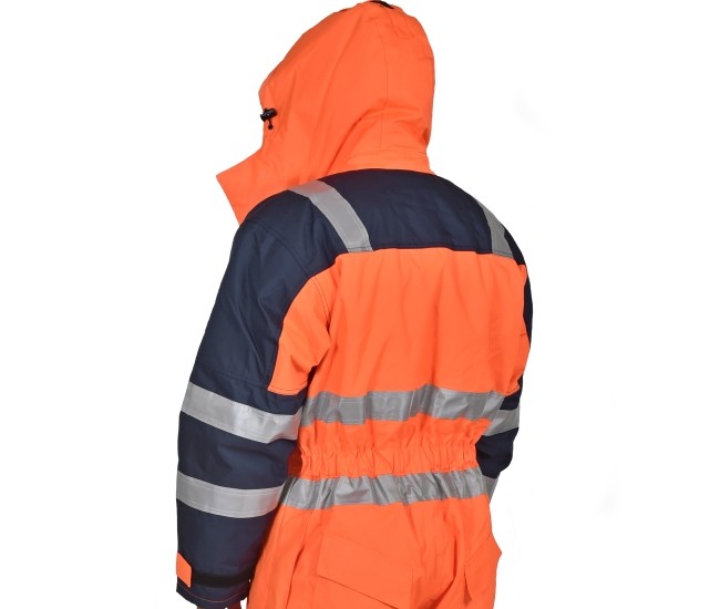 Warnschutz Thermo-Overall HIGH-VIS - OCEAN, Orange - marine 060019