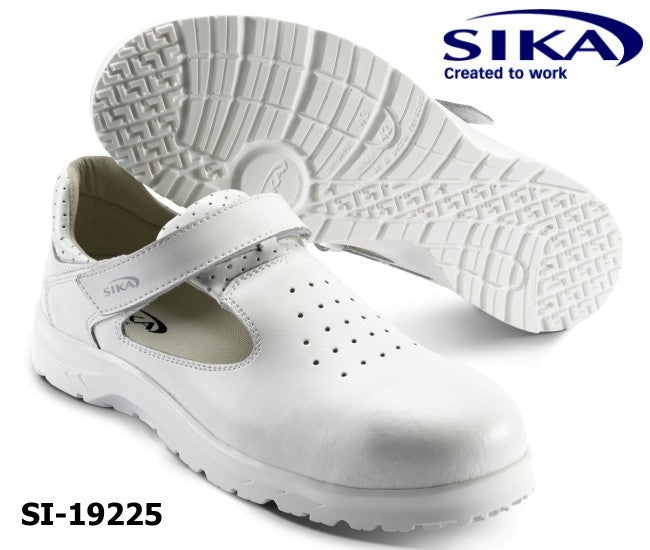 SIKA Sicherheitsschuhe 19225 FUSION S1 Sandale, weiß Klettverschluß