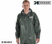 OCEAN Fischerjacke, Regenbekleidung 325g PVC olive - 020054