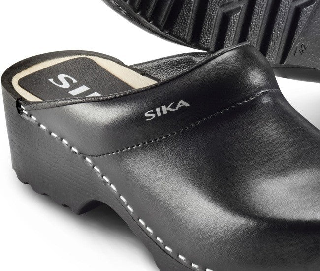 Sika Clogs 148 Traditionell offen schwarz oder weiß othopädisches Holzfußbett