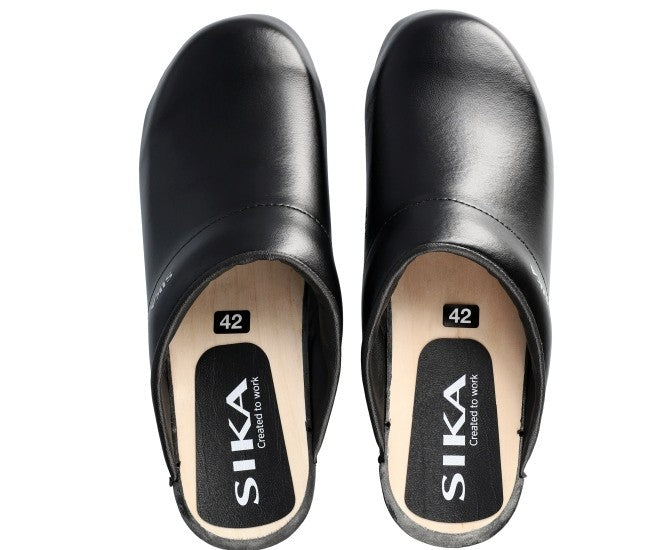 Sika Clogs 148 Traditionell offen schwarz oder weiß othopädisches Holzfußbett