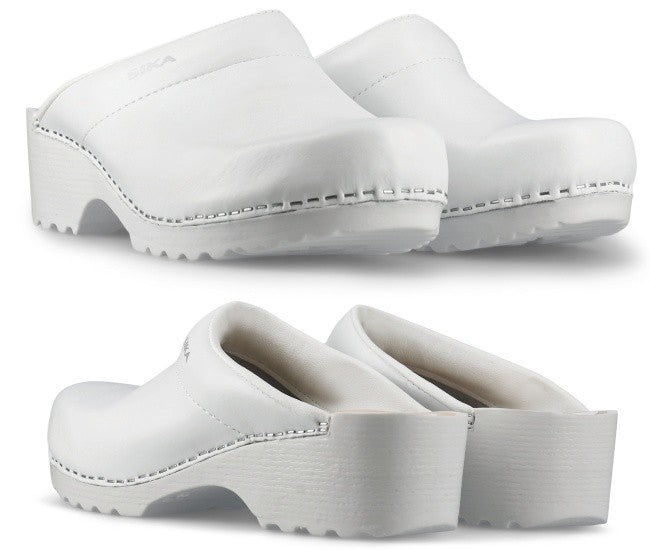 Sika Clogs 148 Traditionell offen schwarz oder weiß othopädisches Holzfußbett