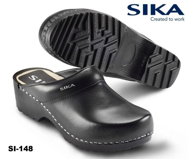 Sika Clogs 148 Traditionell offen schwarz oder weiß othopädisches Holzfußbett