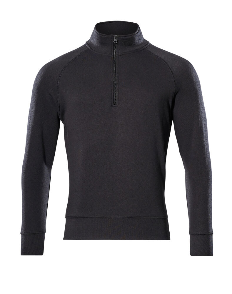 MASCOT Sweatshirt mit kurzem Reißverschluss 50611-971 – Schwarz