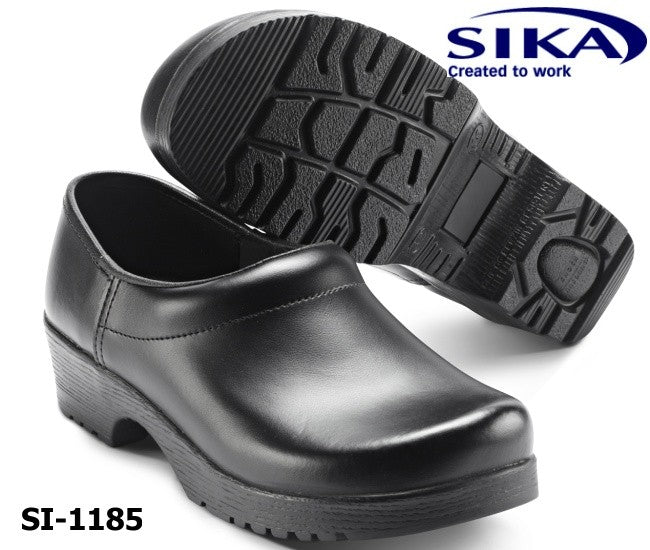 Sika Clogs Flexika 1185 - Komfortable FLEX Clogs geschlossen schwarz