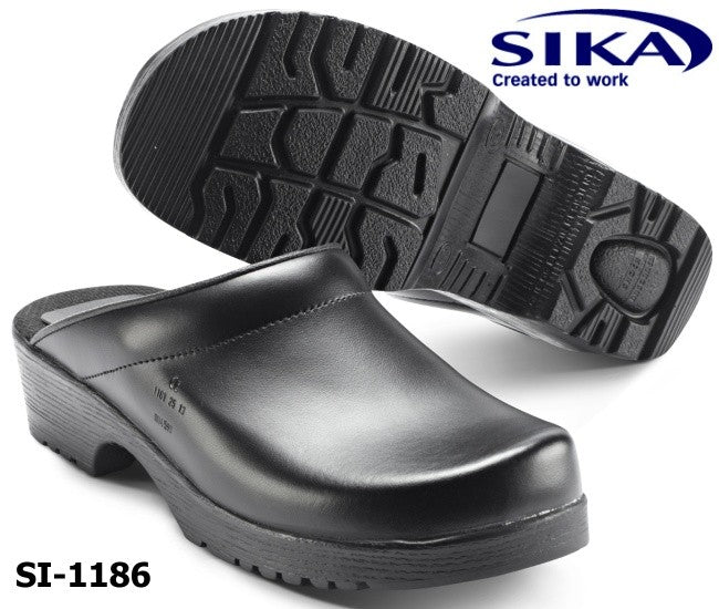 Sika Clogs Flexika1186 - Komfortable FLEX Clogs offen schwarz
