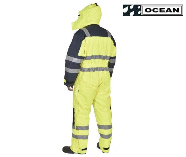 Warnschutz Thermo-Overall HIGH-VIS - OCEAN gelb - marine 060019