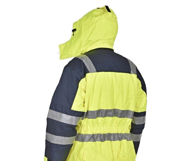 Warnschutz Thermo-Overall HIGH-VIS - OCEAN gelb - marine 060019