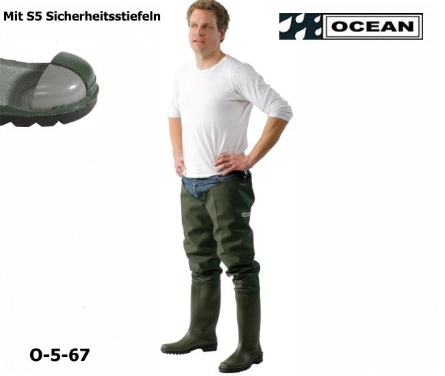 Seestiefel Watstiefel mit S5 Sicherheitsstiefeln Original OCEAN 070003