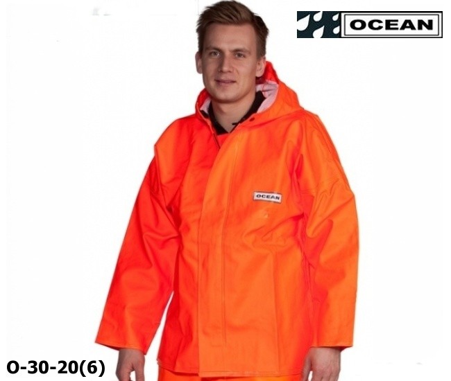 OCEAN Fischerjacke, Regenbekleidung 325g PVC orange
