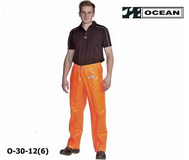 OCEAN Fischerei-Bundhose 30-12 orange Regenbekleidung PVC 010044