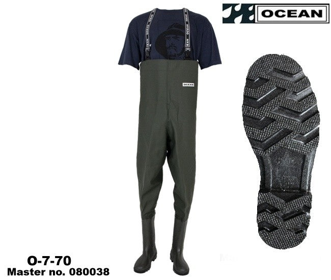 Wathose OCEAN de Luxe 7-70  fischen, angeln, waten 700 gr. PVC