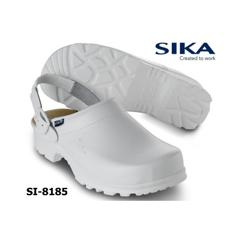 SIKA Clogs 8185 FLEX LBS OB weiß oder schwarz mit Fersenriemen