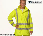 Warnschutz Regenjacke leicht -  210 Gr. PU Comfort Stretch - Ocean 20-5420-99  gelb 020047