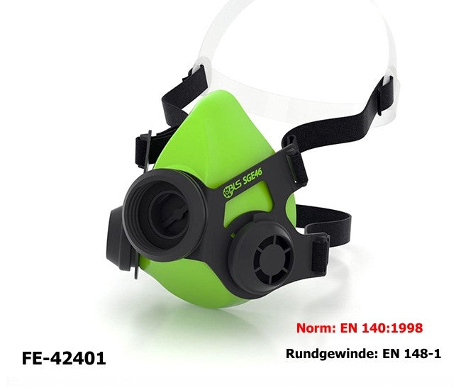 Atemschutz Halbmaske BLS Maske ohne Filter mit 2 Ausatemventilen Norm EN140
