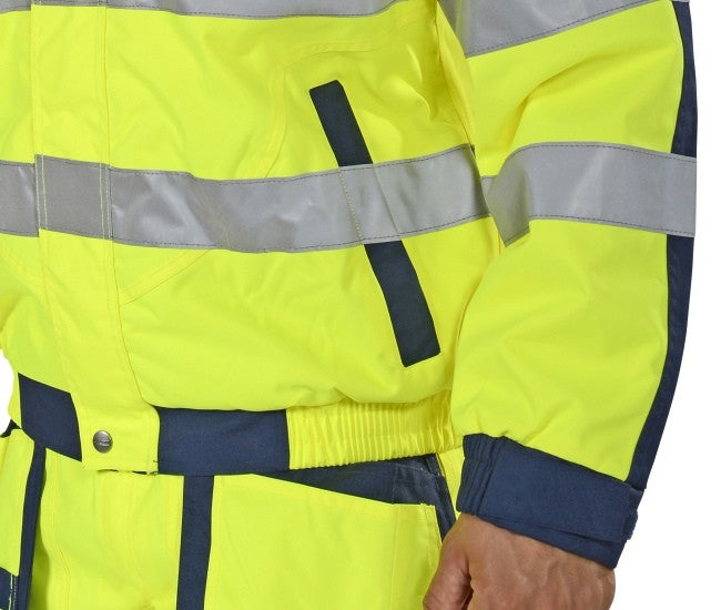 Warnschutz Jacke gelb-marine Ocean Medusa bietet extrem guten Schutz gegen Wind und Wetter 020029