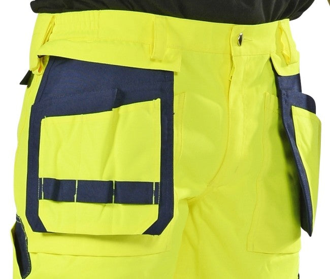 Warnschutz Bundhose gelb-marine Ocean Medusa atmungsaktive Wetterschutzhose 010034