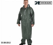 Langer Regenmantel Offshore Ocean ölresistent olive Landwirtschaft Fischerei - 050005